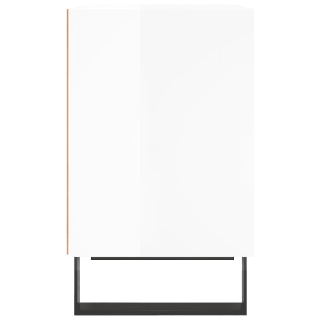 Bedside Cabinets 2 pcs High Gloss White 40x30x50 cm Engineered Wood