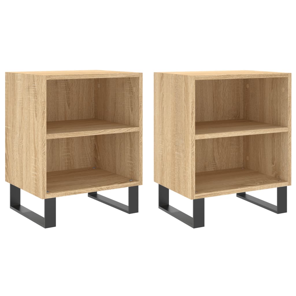 Bedside Cabinets 2 pcs Sonoma Oak 40x30x50 cm Engineered Wood