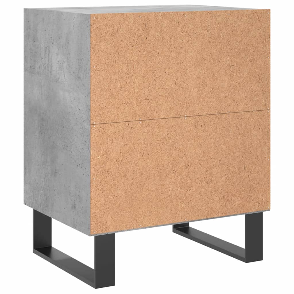 Bedside Cabinets 2 pcs Concrete Grey 40x30x50 cm Engineered Wood