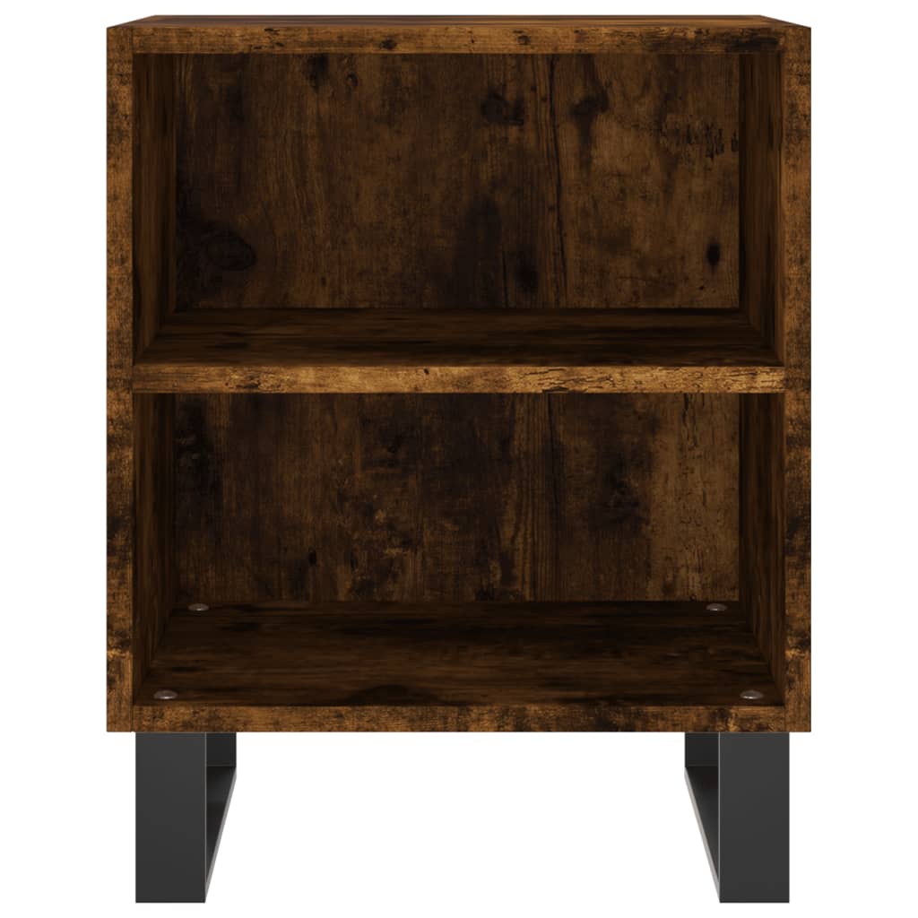 Bedside Cabinets 2 pcs Smoked Oak 40x30x50 cm Engineered Wood