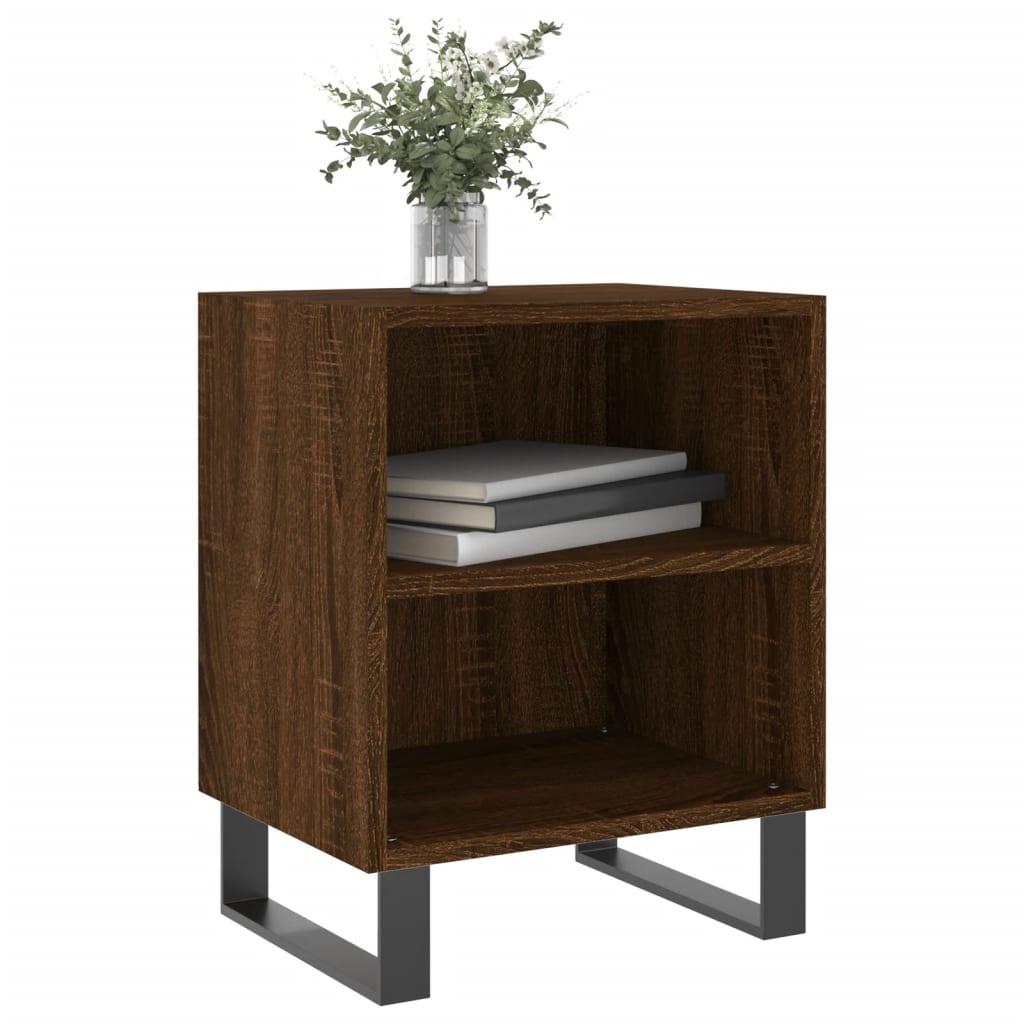 Bedside Cabinets 2 pcs Brown Oak 40x30x50 cm Engineered Wood