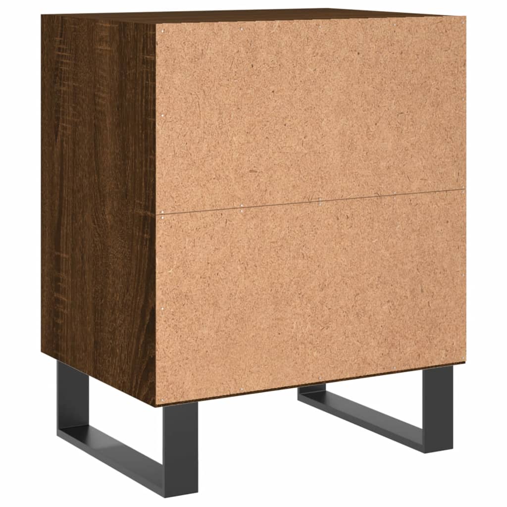 Bedside Cabinets 2 pcs Brown Oak 40x30x50 cm Engineered Wood