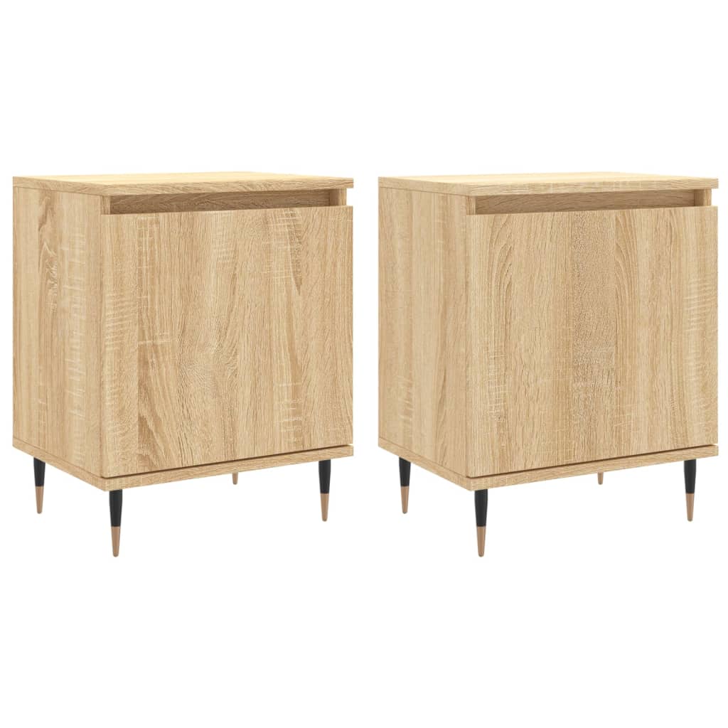 Bedside Cabinets 2 pcs Sonoma Oak 40x30x50 cm Engineered Wood