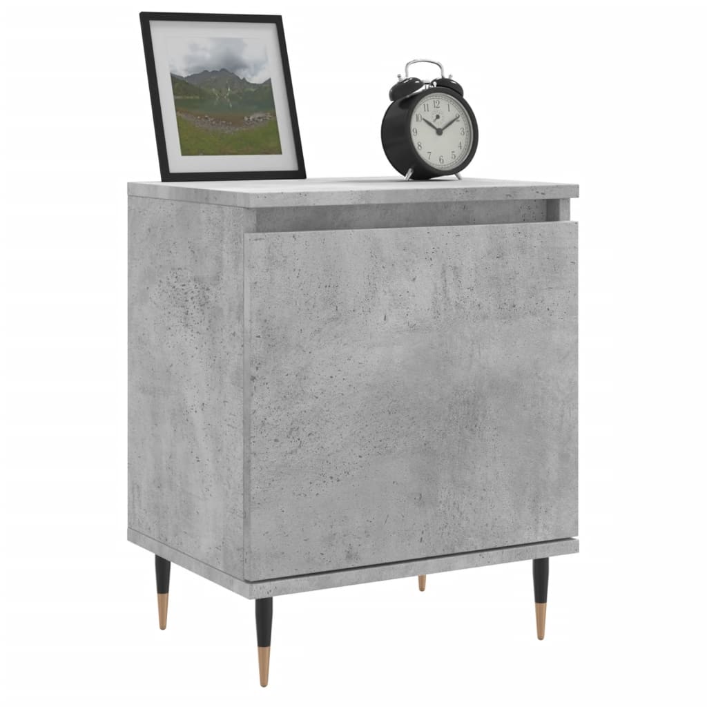 Bedside Cabinets 2 pcs Concrete Grey 40x30x50 cm Engineered Wood