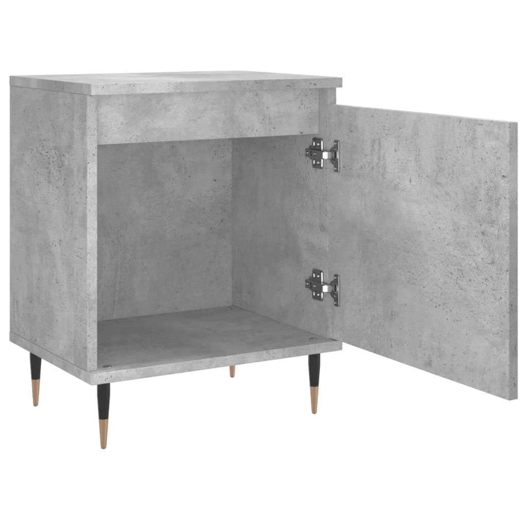 Bedside Cabinets 2 pcs Concrete Grey 40x30x50 cm Engineered Wood