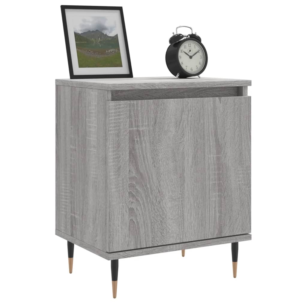 Bedside Cabinet Grey Sonoma 40x30x50 cm Engineered Wood