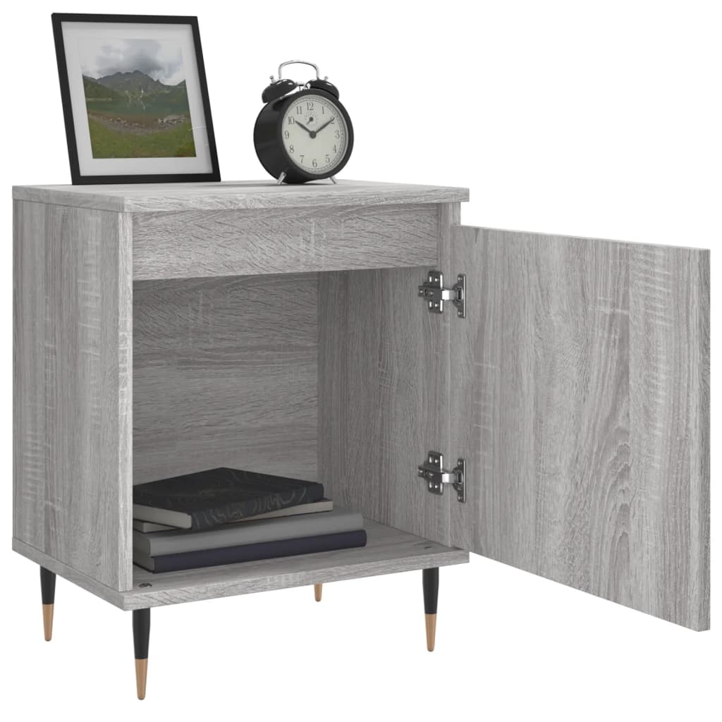 Bedside Cabinet Grey Sonoma 40x30x50 cm Engineered Wood