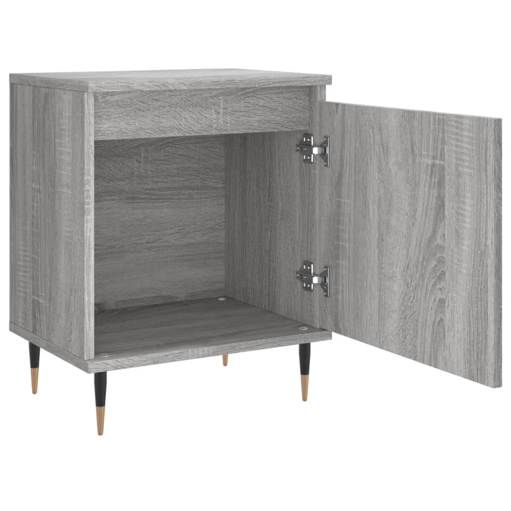 Bedside Cabinet Grey Sonoma 40x30x50 cm Engineered Wood