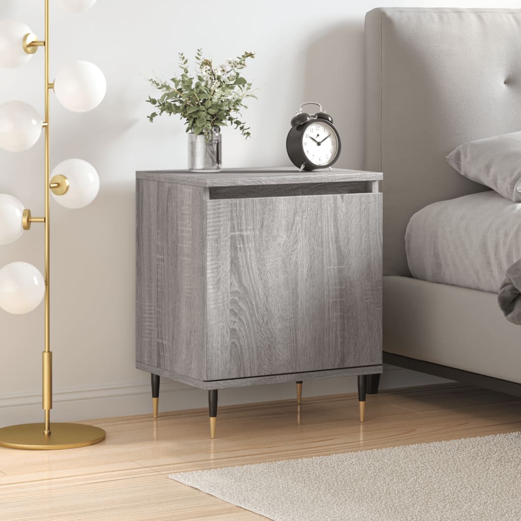 Bedside Cabinet Grey Sonoma 40x30x50 cm Engineered Wood