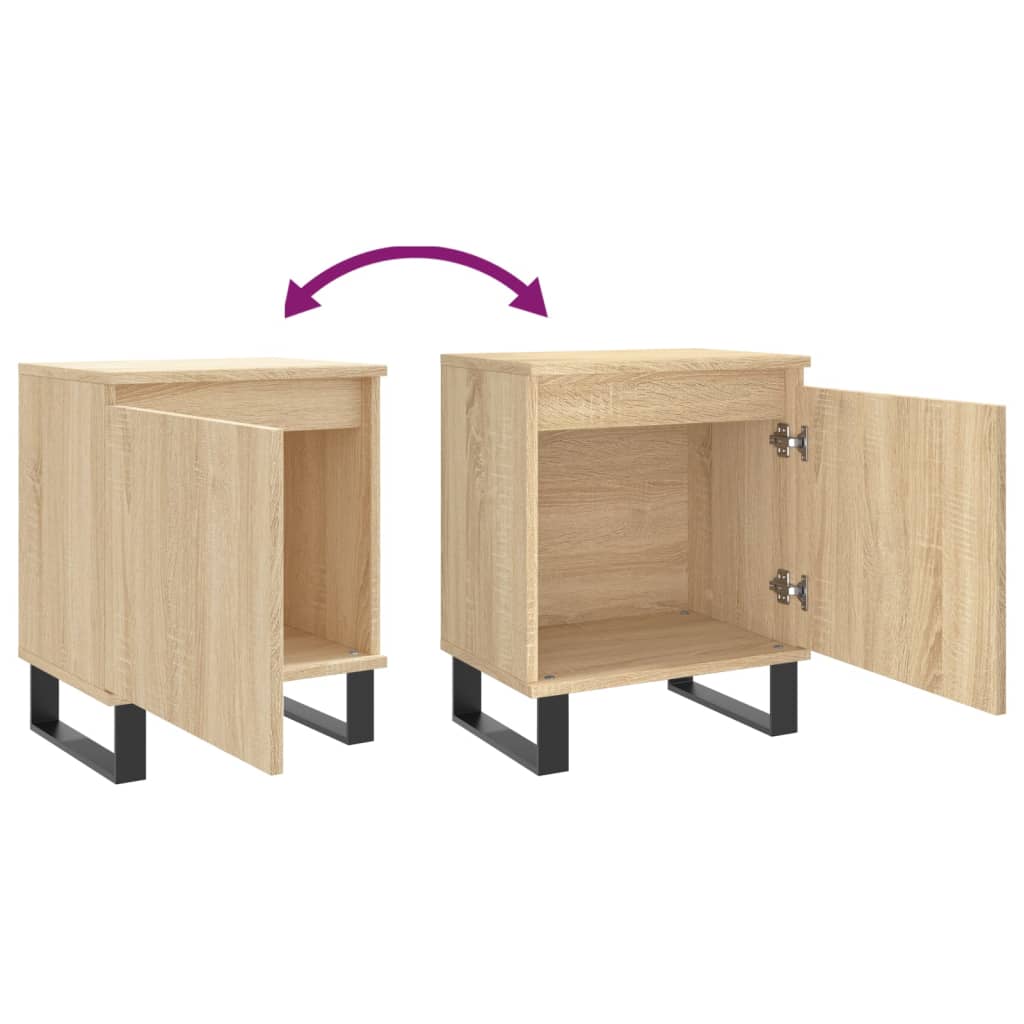 Bedside Cabinets 2 pcs Sonoma Oak 40x30x50 cm Engineered Wood