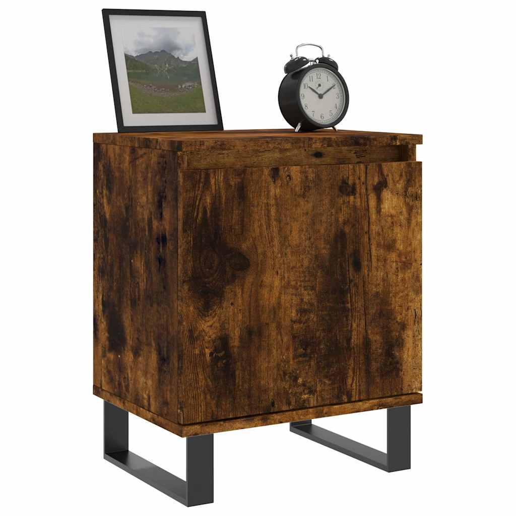 Bedside Cabinets 2 pcs Smoked Oak 40x30x50 cm Engineered Wood