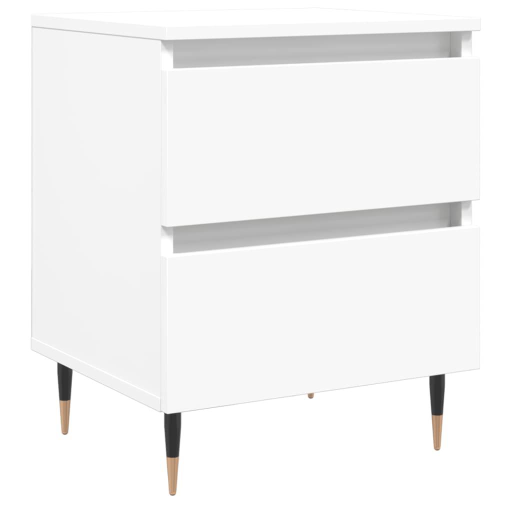 Bedside Cabinet White 40x35x50 cm Engineered Wood