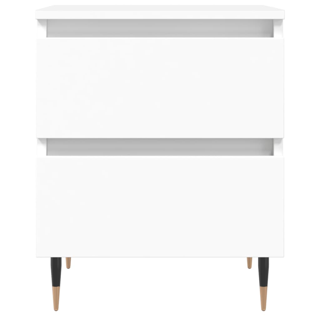 Bedside Cabinets 2 pcs White 40x35x50 cm Engineered Wood