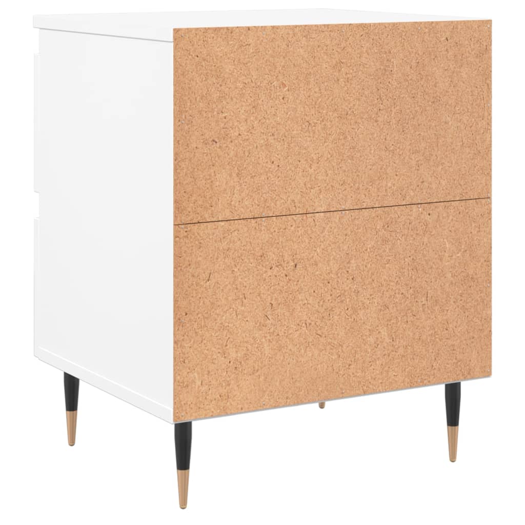 Bedside Cabinets 2 pcs White 40x35x50 cm Engineered Wood