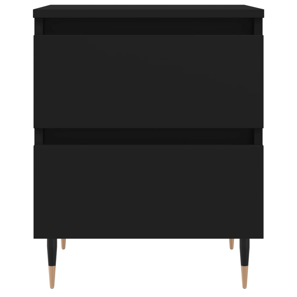 Bedside Cabinet Black 40x35x50 cm Engineered Wood