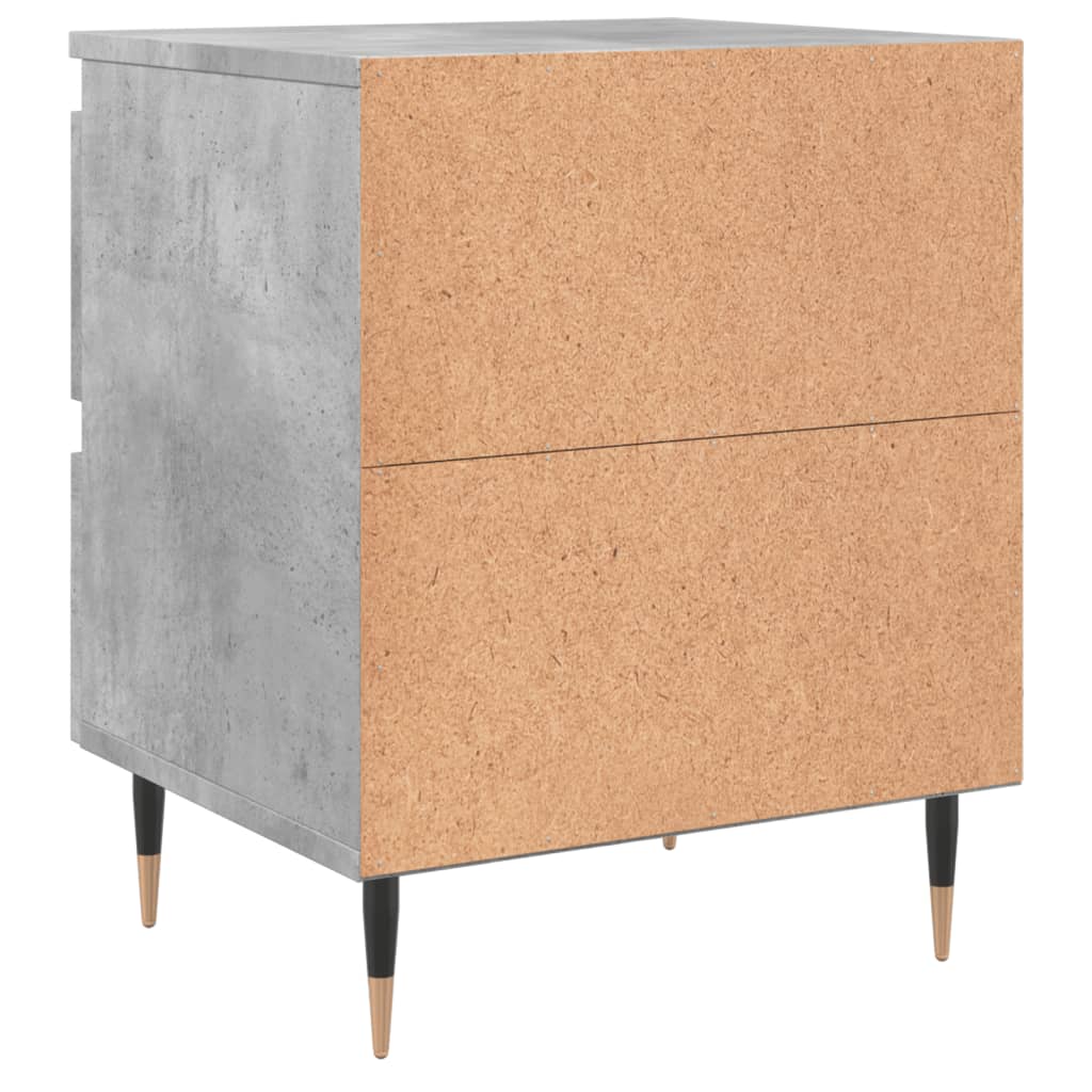 Bedside Cabinet Concrete Grey 40x35x50 cm Engineered Wood