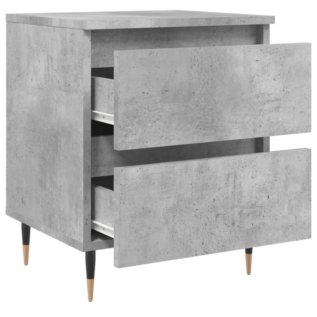 Bedside Cabinets 2 pcs Concrete Grey 40x35x50 cm Engineered Wood