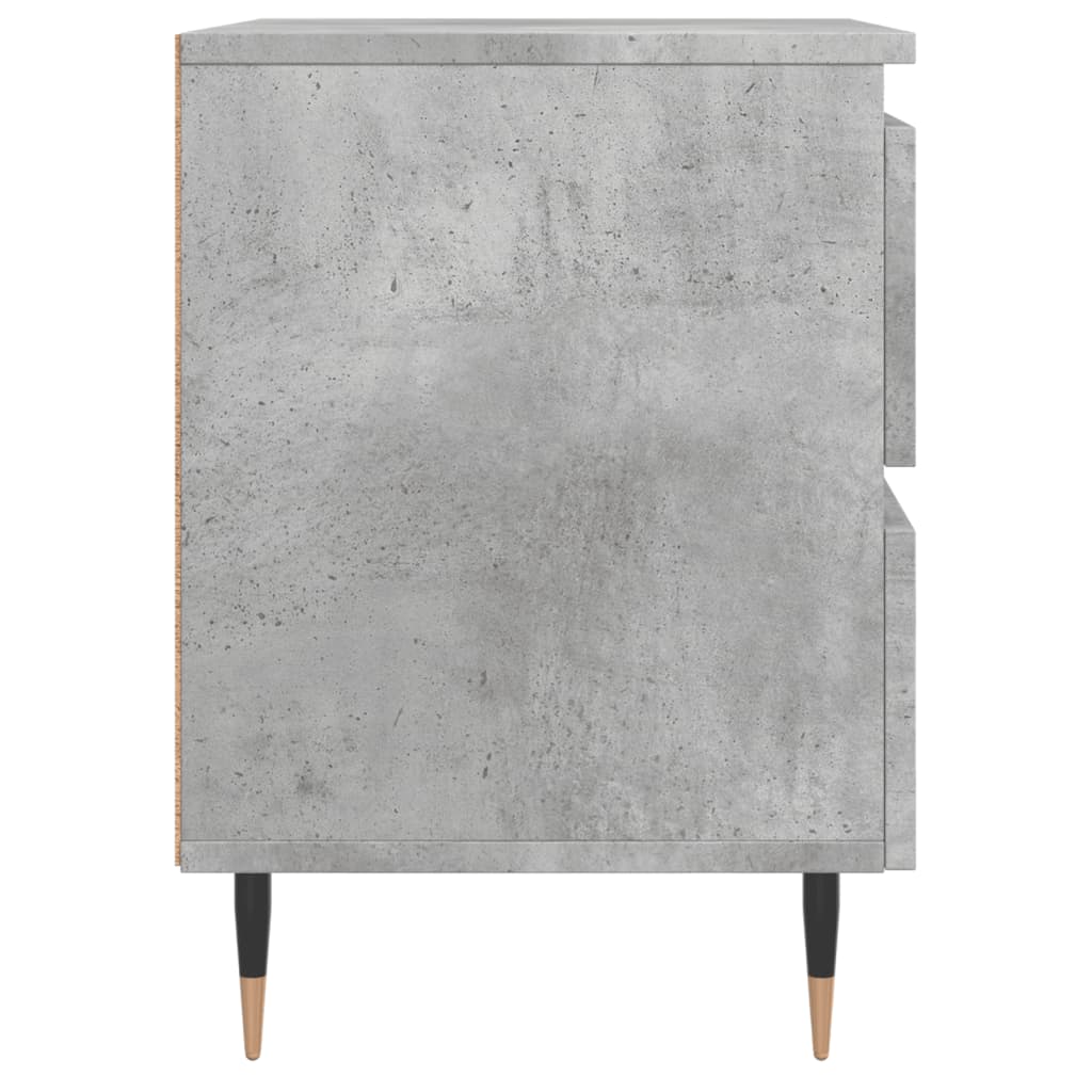 Bedside Cabinets 2 pcs Concrete Grey 40x35x50 cm Engineered Wood