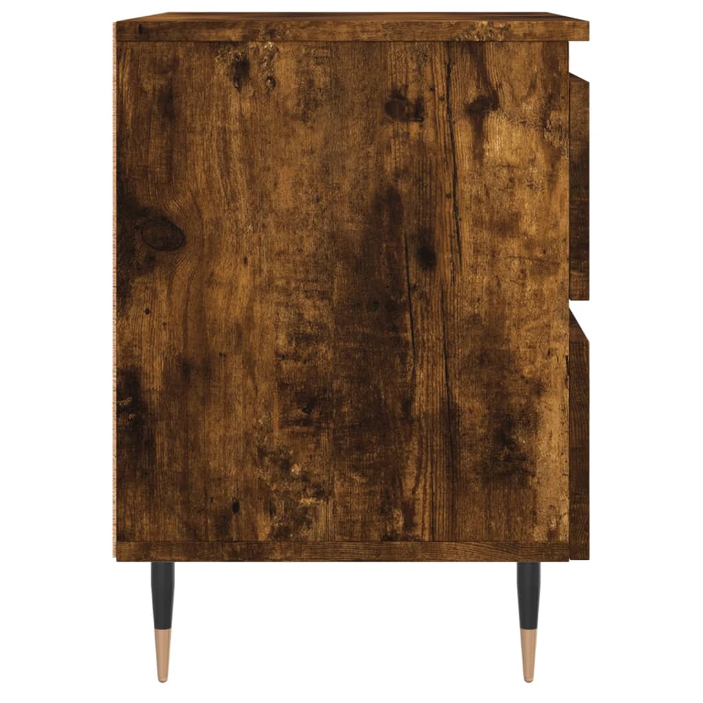 Bedside Cabinet Smoked Oak 40x35x50 cm Engineered Wood