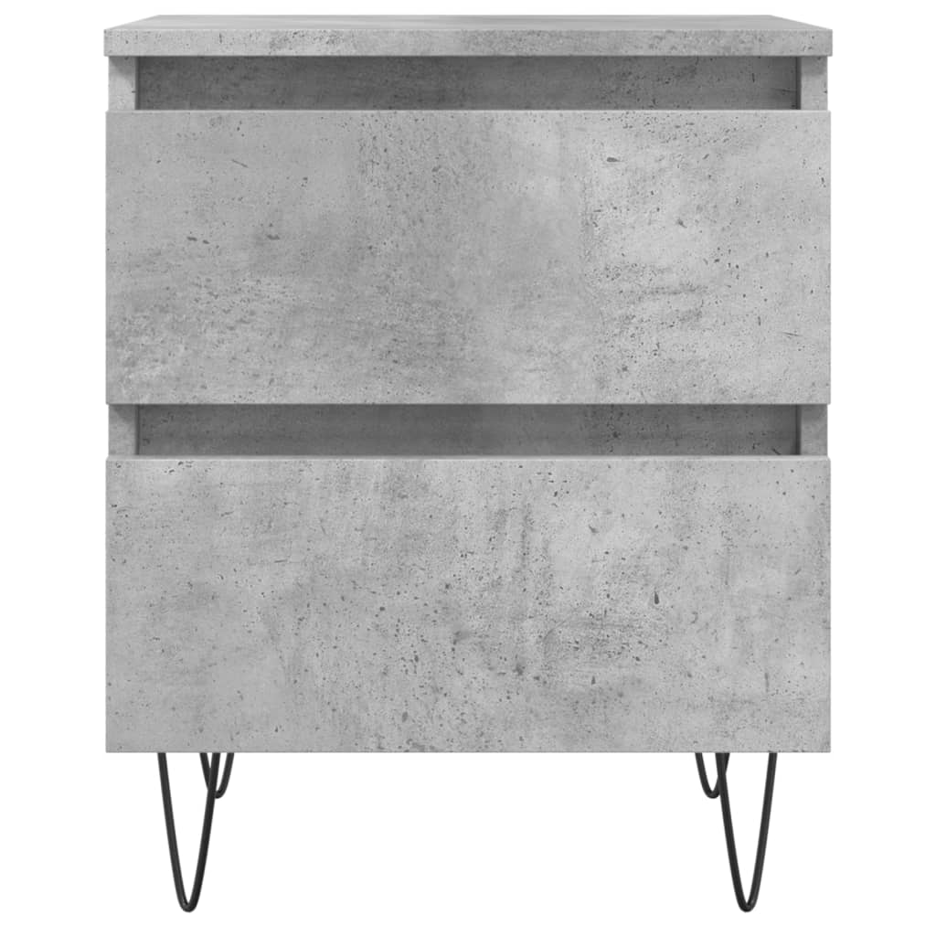 Bedside Cabinet Concrete Grey 40x35x50 cm Engineered Wood