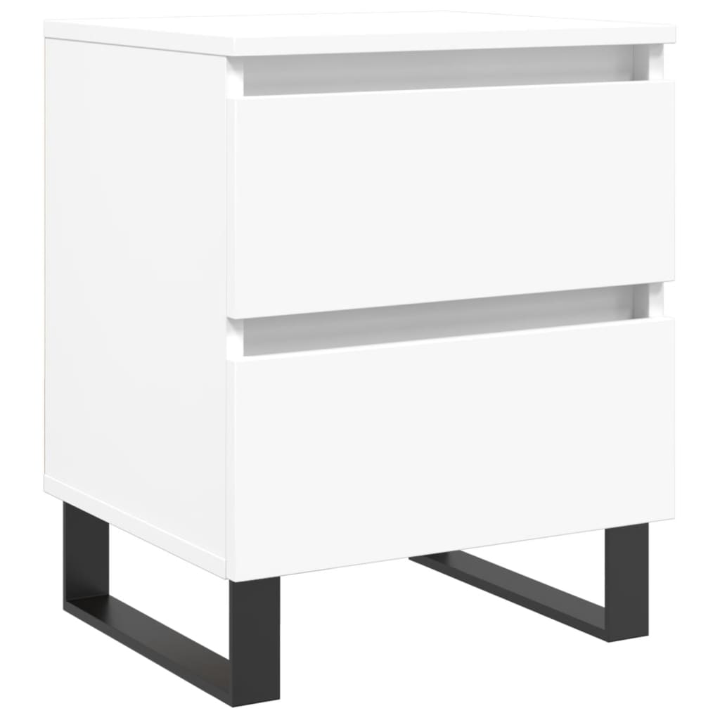 Bedside Cabinet White 40x35x50 cm Engineered Wood
