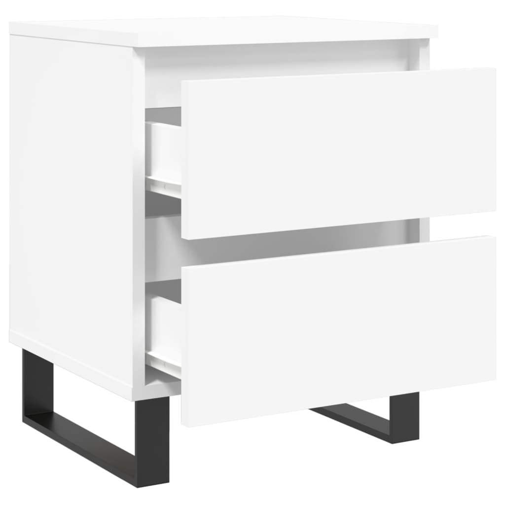 Bedside Cabinet White 40x35x50 cm Engineered Wood