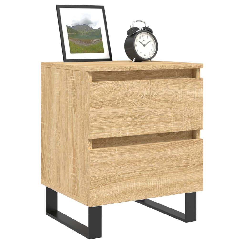 Bedside Cabinets 2 pcs Sonoma Oak 40x35x50 cm Engineered Wood