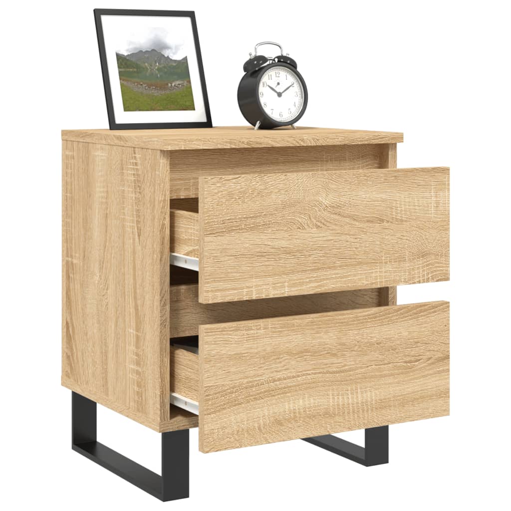 Bedside Cabinets 2 pcs Sonoma Oak 40x35x50 cm Engineered Wood
