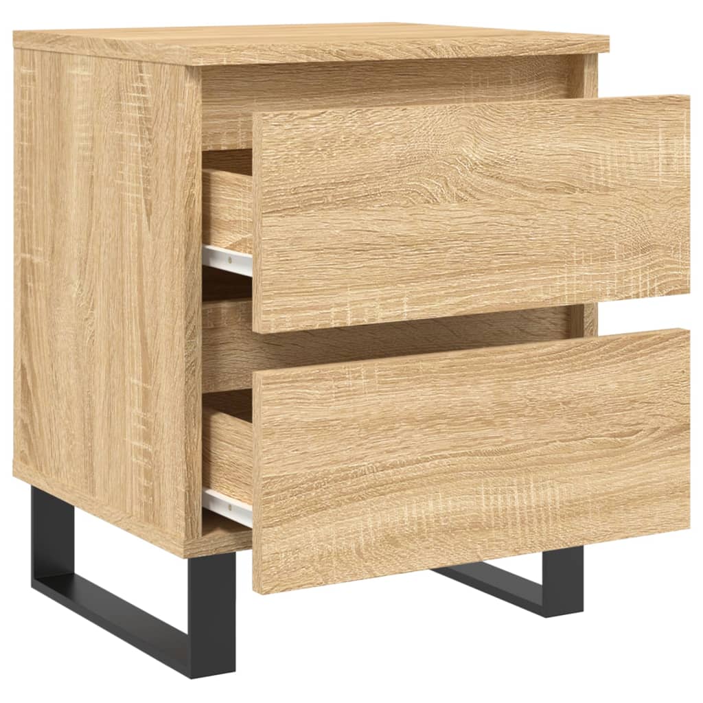 Bedside Cabinets 2 pcs Sonoma Oak 40x35x50 cm Engineered Wood