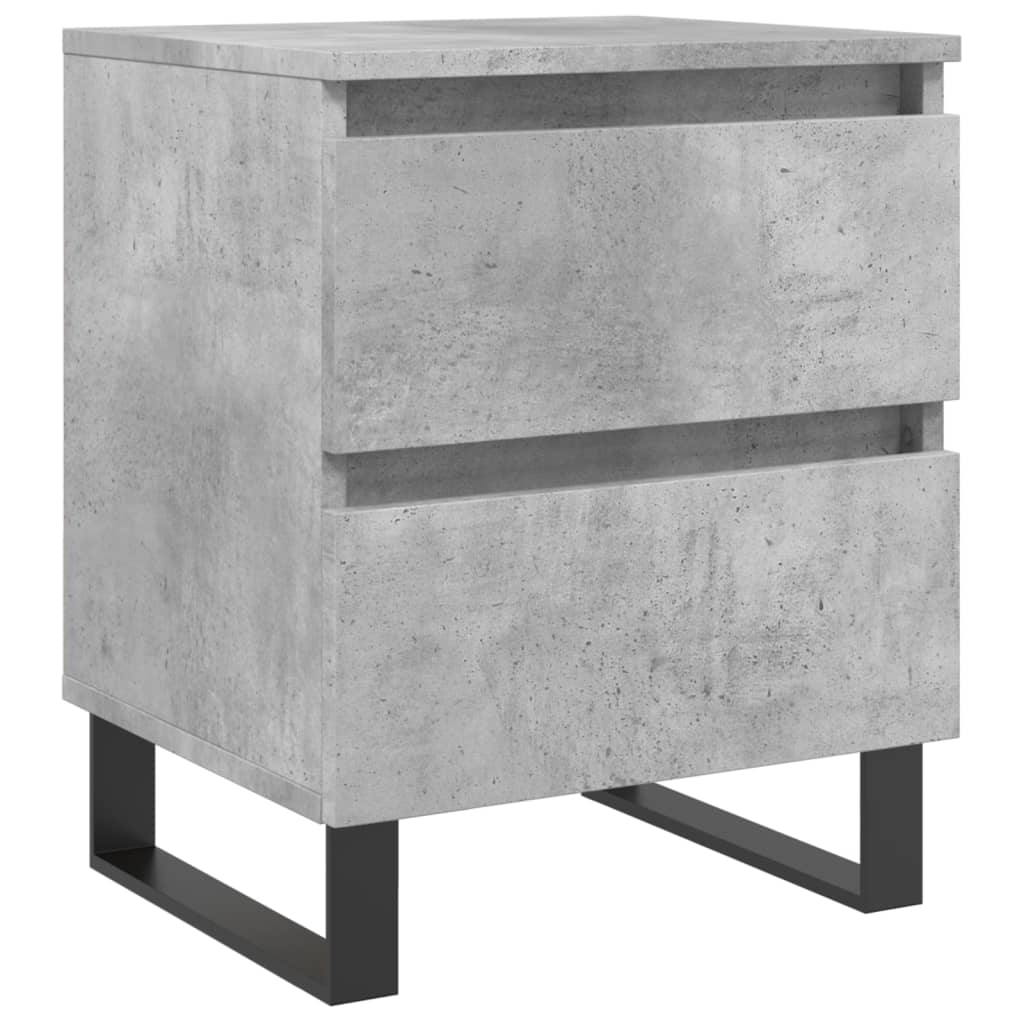 Bedside Cabinet Concrete Grey 40x35x50 cm Engineered Wood