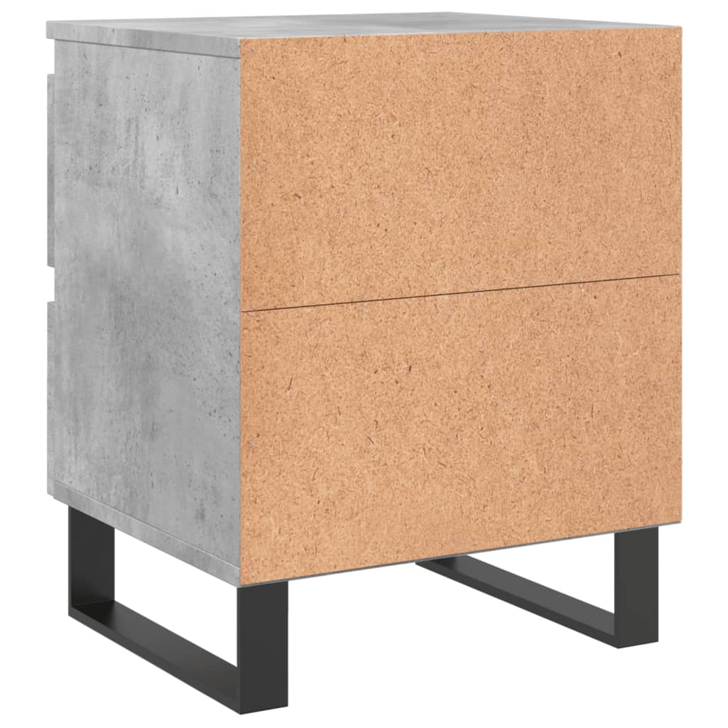 Bedside Cabinet Concrete Grey 40x35x50 cm Engineered Wood