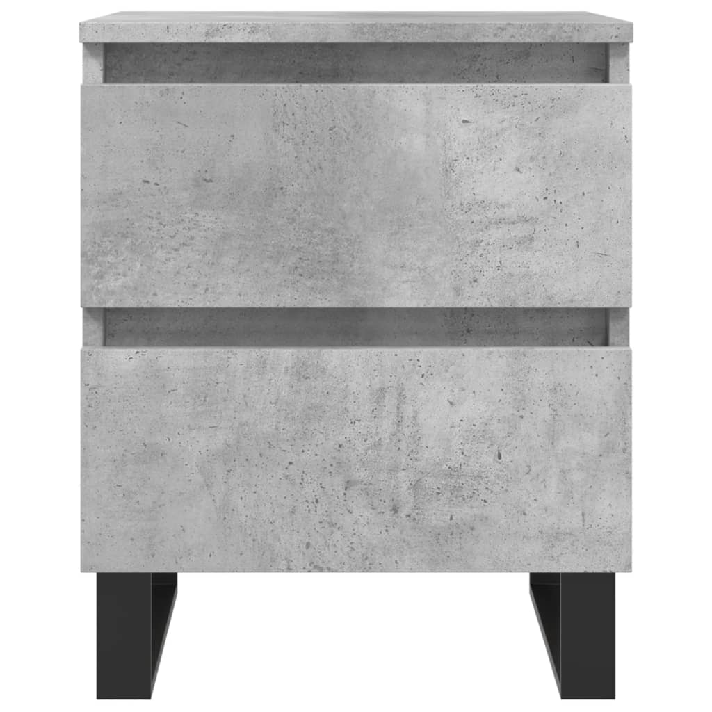 Bedside Cabinets 2 pcs Concrete Grey 40x35x50 cm Engineered Wood