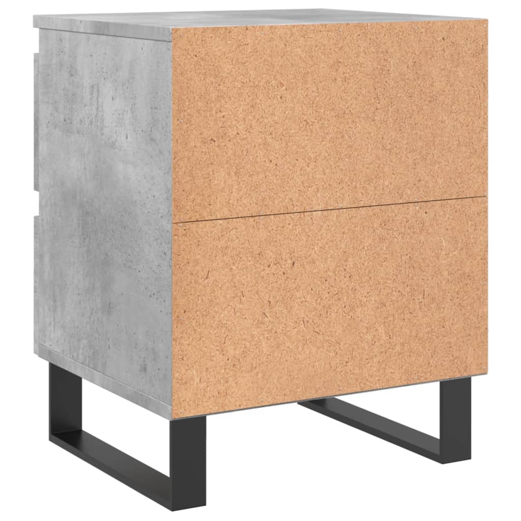 Bedside Cabinets 2 pcs Concrete Grey 40x35x50 cm Engineered Wood