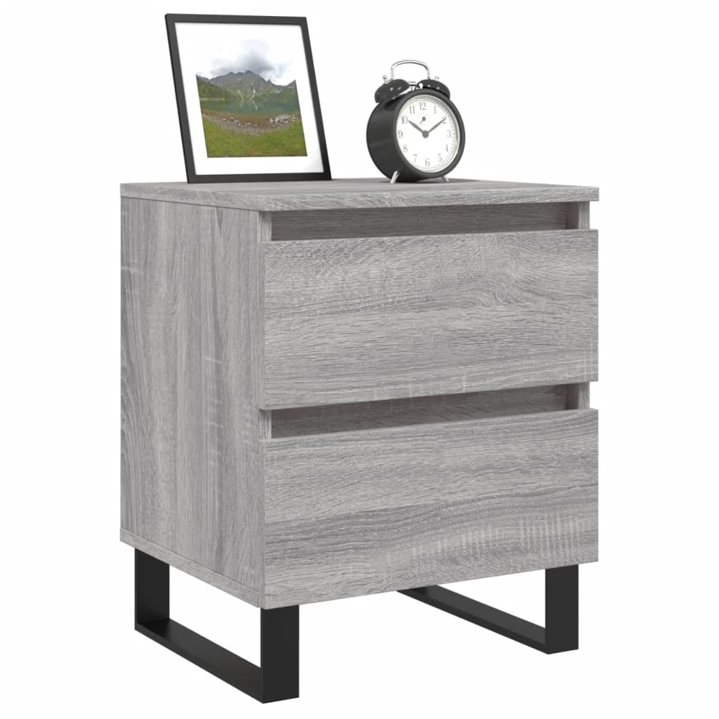Bedside Cabinet Grey Sonoma 40x35x50 cm Engineered Wood