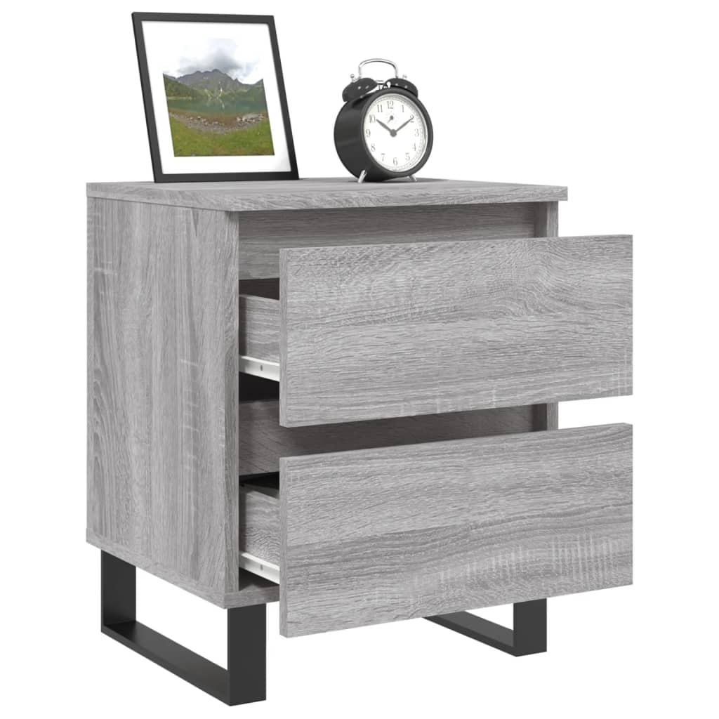 Bedside Cabinet Grey Sonoma 40x35x50 cm Engineered Wood