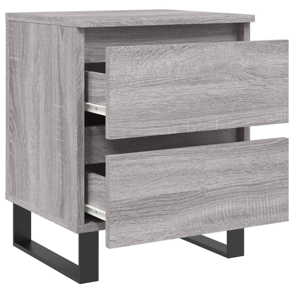 Bedside Cabinet Grey Sonoma 40x35x50 cm Engineered Wood