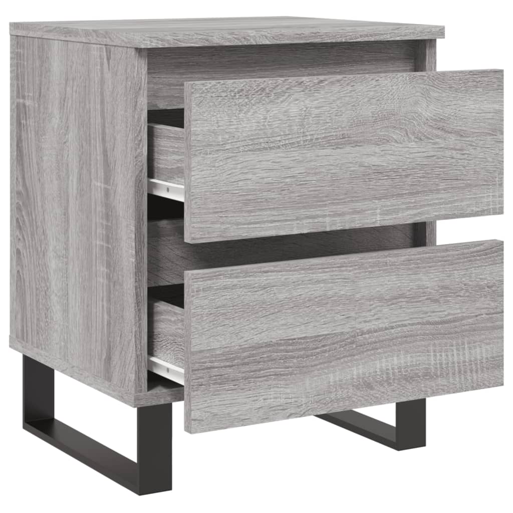 Bedside Cabinets 2 pcs Grey Sonoma 40x35x50 cm Engineered Wood
