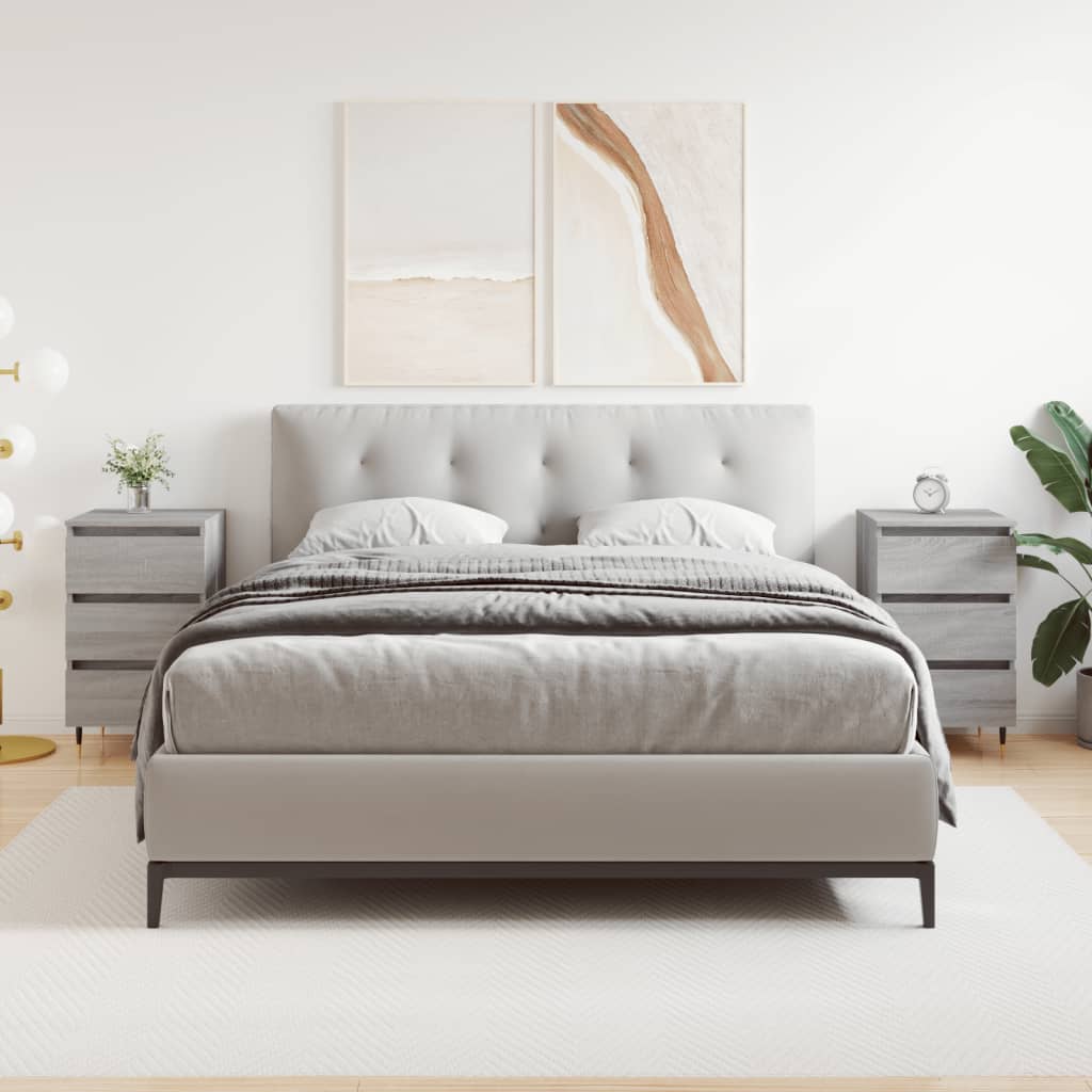 Bedside Cabinets 2 pcs Grey Sonoma 40x35x69 cm Engineered Wood