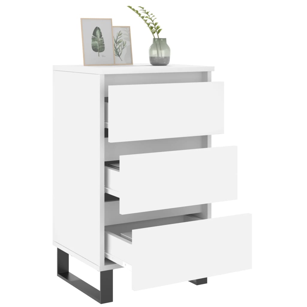 Bedside Cabinets 2 pcs White 40x35x69 cm Engineered Wood