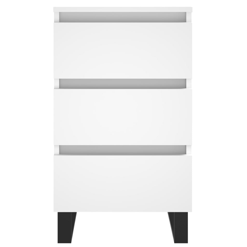 Bedside Cabinets 2 pcs White 40x35x69 cm Engineered Wood