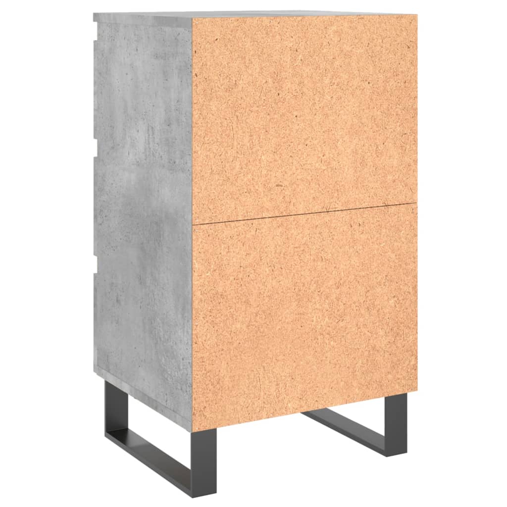 Bedside Cabinets 2 pcs Concrete Grey 40x35x69 cm Engineered Wood