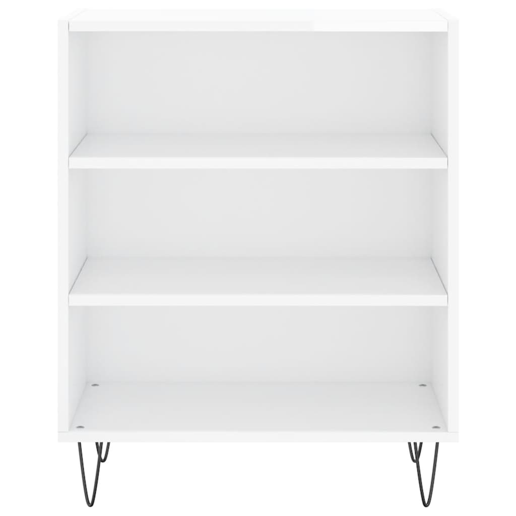 Sideboard High Gloss White 57x35x70 cm Engineered Wood