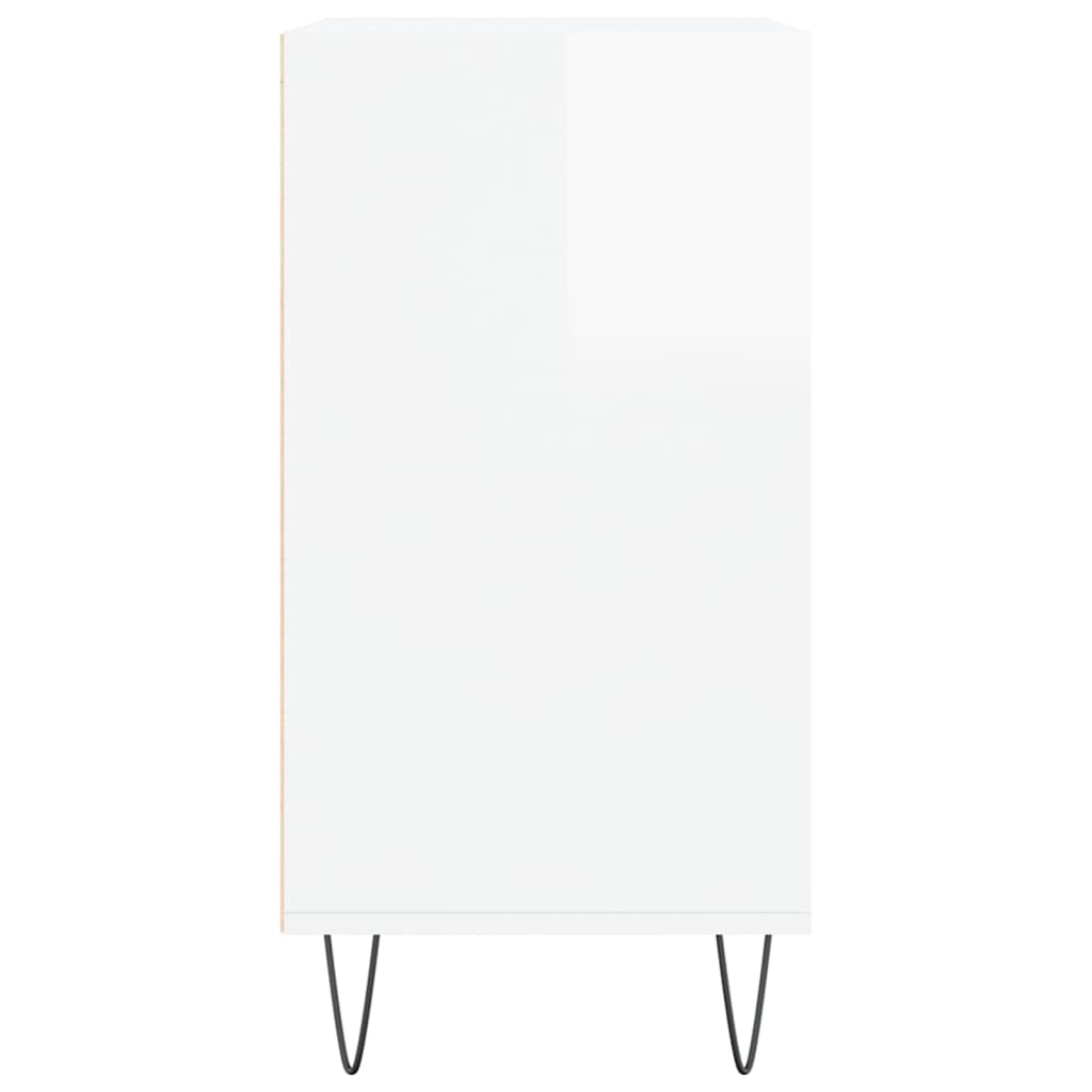 Sideboard High Gloss White 57x35x70 cm Engineered Wood