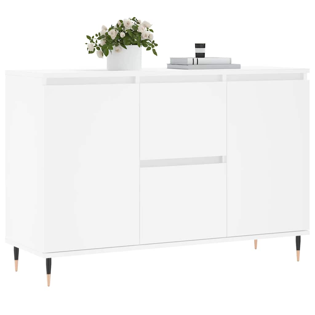 Sideboard White 101.5x35x70 cm Engineered Wood