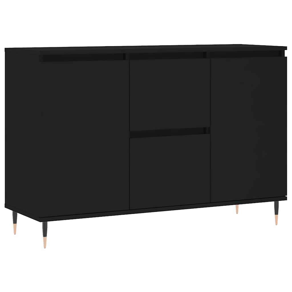Sideboard Black 101.5x35x70 cm Engineered Wood