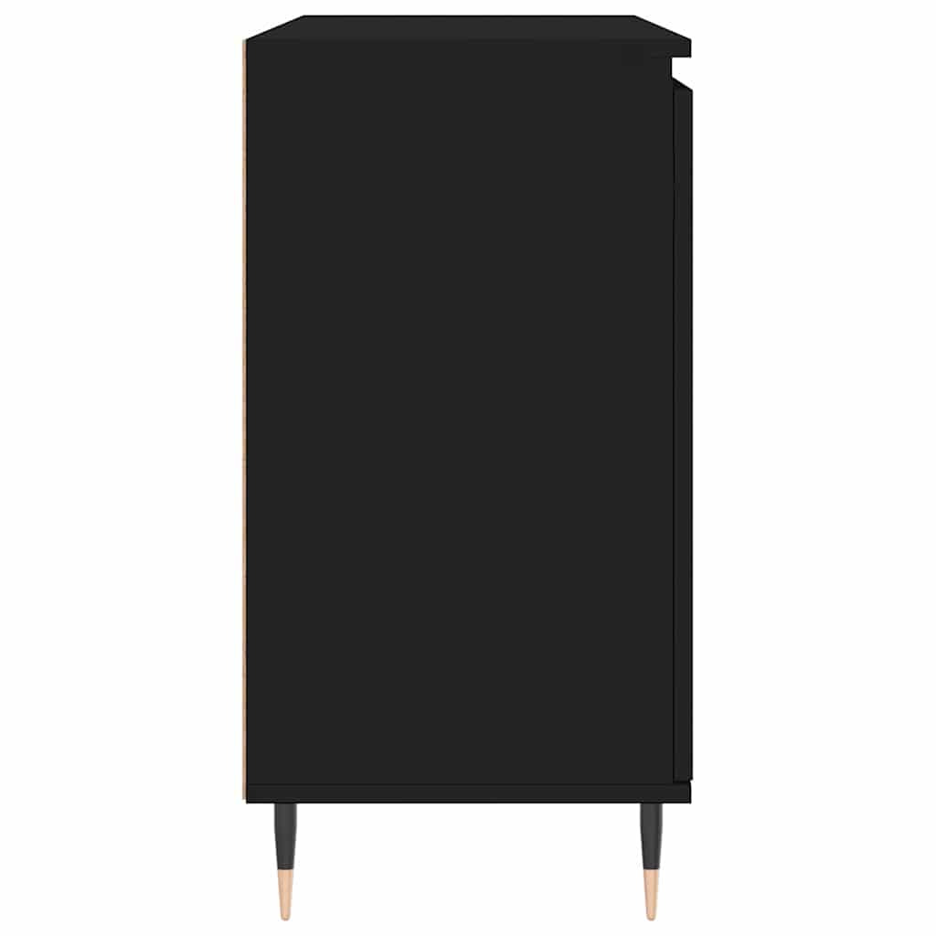 Sideboard Black 101.5x35x70 cm Engineered Wood