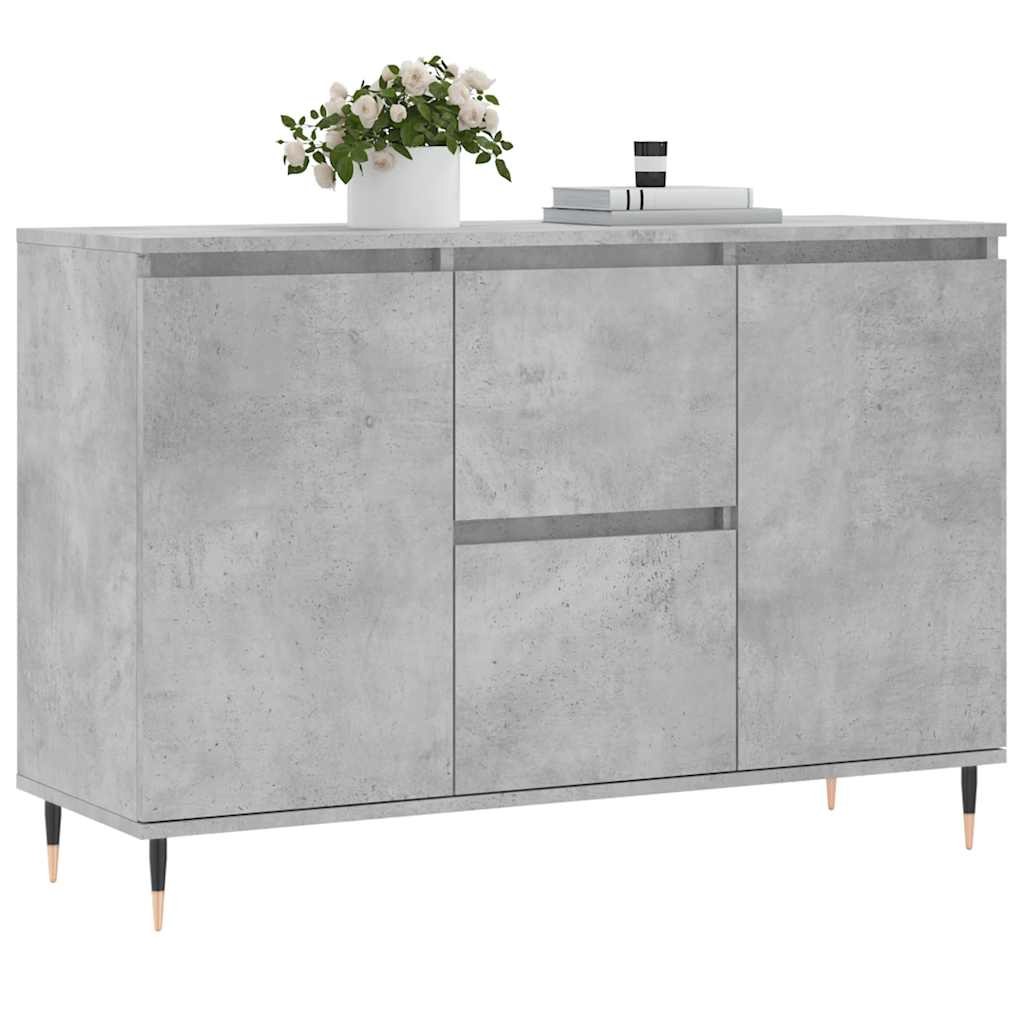 Sideboard Concrete Grey 101.5x35x70 cm Engineered Wood