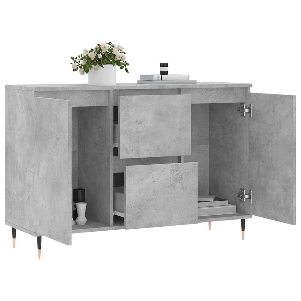 Sideboard Concrete Grey 101.5x35x70 cm Engineered Wood
