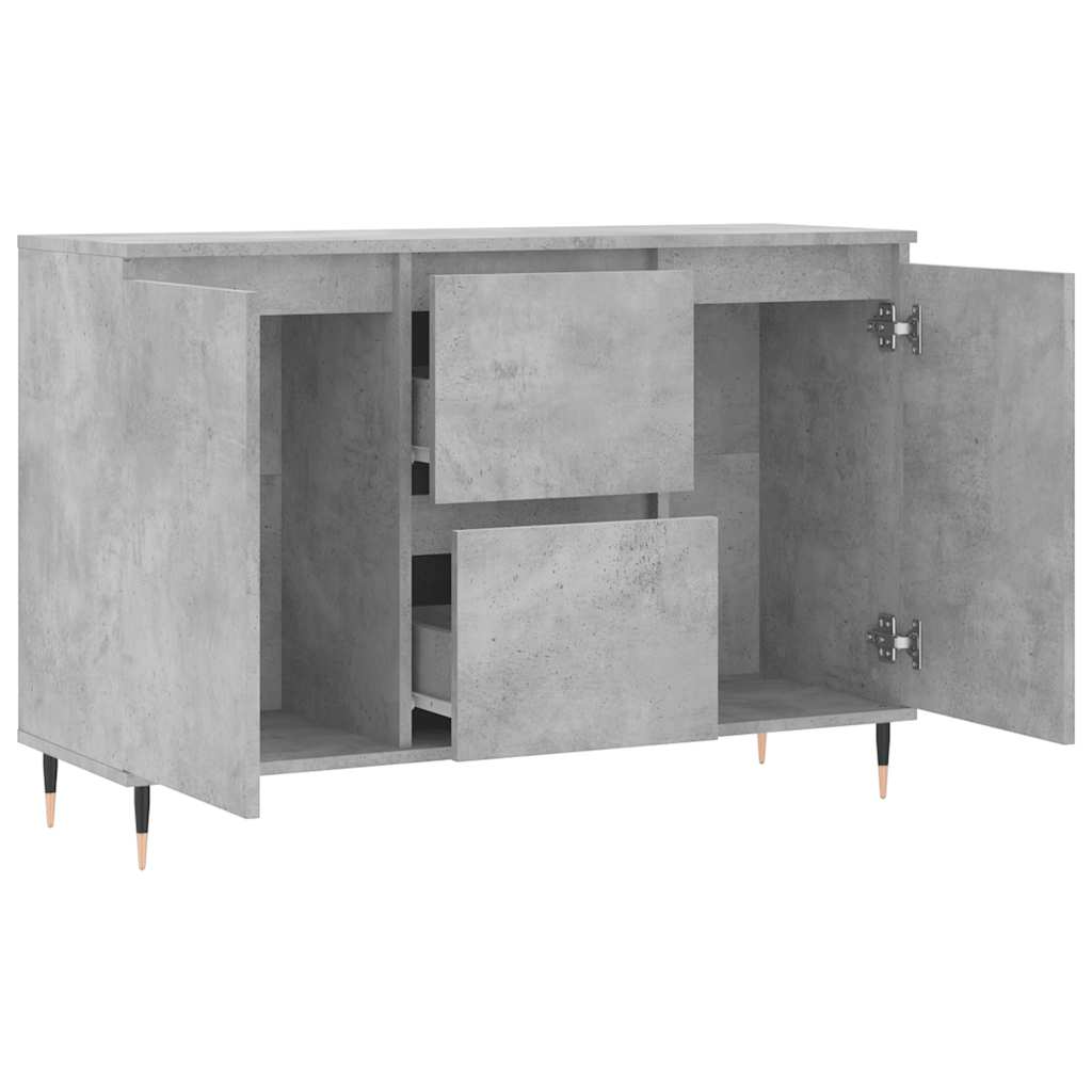 Sideboard Concrete Grey 101.5x35x70 cm Engineered Wood