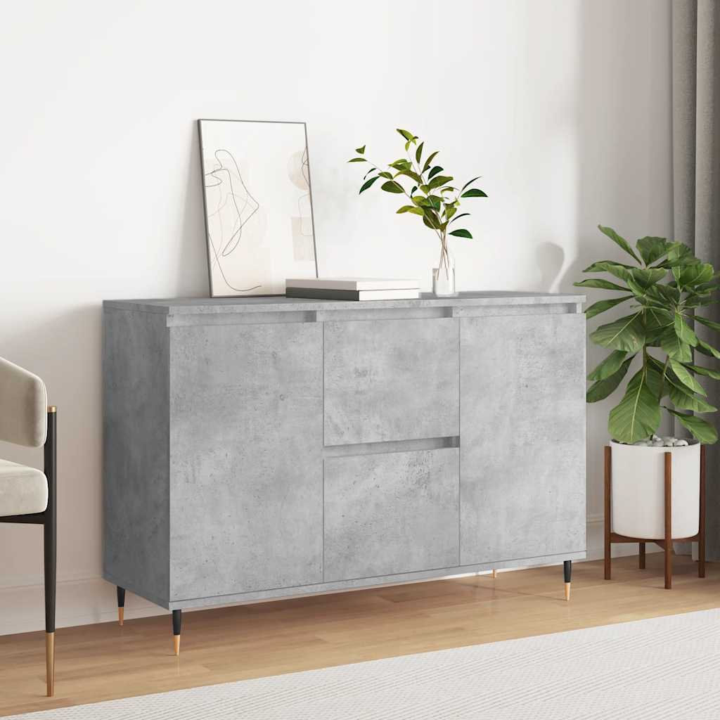 Sideboard Concrete Grey 101.5x35x70 cm Engineered Wood